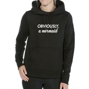 Obviously a mermaid Funny Heavyweight Pullover Hoodie